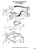 MACHINE BASE PARTS Diagram and Parts List for MAT14PDAXW1  Maytag Washer