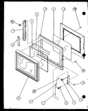 Page 1 Diagram and Parts List for WM714 P1104412M Amana Microwave
