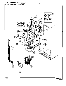 Freezer Compartment Diagram and Parts List for RC244RDA DS83B Magic Chef Refrigerator