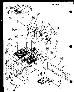 Machine Compartment Diagram and Parts List for SZDE27KPL-P1110603WL  Amana Refrigerator
