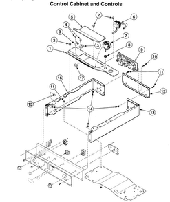 Controls 1 Diagram and Parts List for LTSA7AWN  Speed Queen Washer Dryer Combo