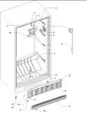 FREEZER COMPARTMENT Diagram and Parts List for AFU2004AW PAFU2004AW0 Amana Freezer
