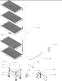 MACHINE COMPARTMENT Diagram and Parts List for AFU2004AW PAFU2004AW0 Amana Freezer