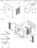 OUTER CASE ASSEMBLY Diagram and Parts List for 9M12TA P1214701R Amana Air Conditioner
