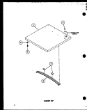 CABINET TOP Diagram and Parts List for TGA400 P7704105W Amana Dryer