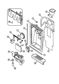 Fountain Diagram and Parts List for JCD2289AER  Jenn-Air Refrigerator