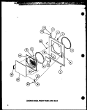 LOADING DOOR Diagram and Parts List for TGA400 P7704105W Amana Dryer