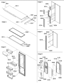 Refrigerator Door Trim Diagram and Parts List for SRD26VPE P1315204W E Amana Refrigerator