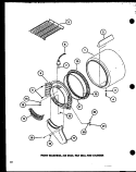 FRONT BULKHEAD Diagram and Parts List for TGA400 P7704105W Amana Dryer