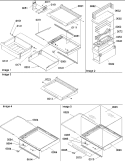 Deli, Shelves, Crisper Assy Diagram and Parts List for SRD26VPE P1315204W E Amana Refrigerator