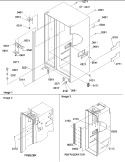Cabinet Parts Diagram and Parts List for SRD26VPE P1315204W E Amana Refrigerator