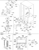 Drain, Rollers, and Evap Assy Diagram and Parts List for SRD26VPE P1315204W E Amana Refrigerator