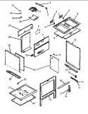 Oven Assembly Diagram and Parts List for CC13E P1155203S E Amana Range