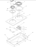 Open Coil Cooktop - CC1E / W Diagram and Parts List for CC13E P1155203S E Amana Range