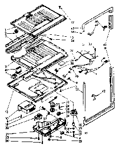 Compartment Separator And Control Parts Diagram and Parts List for 106106813067  Kenmore Refrigerator