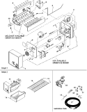 Ice Maker Assy & Parts Diagram and Parts List for ART2105BB PART2105BB0 Amana Refrigerator