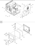 REAR PANEL & DOOR Diagram and Parts List for ACE230 P1324403M Amana Microwave