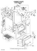 CABINET PARTS Diagram and Parts List for MED5921TW0  Maytag Dryer