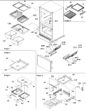 Shelving Assy Diagram and Parts List for ARB2117BS PARB2117BS0 Amana Refrigerator