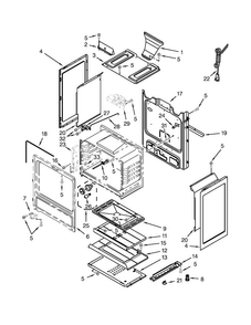Chassis Parts Diagram and Parts List for AGR5630BDB1  Amana Range