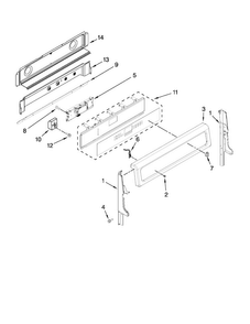 Control Panel Parts Diagram and Parts List for MET8665XB01  Maytag Range