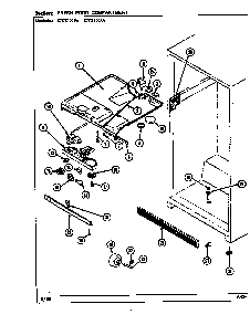 Fresh Food Compartment Diagram and Parts List for CT21X7W DD68A Crosley Refrigerator