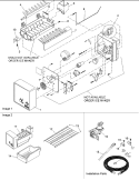 Ice Maker Assy & Parts Diagram and Parts List for DRT1700BW PDRT1700BW0 Amana Refrigerator