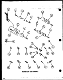 POWER CORD AND TERMINALS Diagram and Parts List for LG2401 P7762205W W Amana Dryer