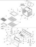 Cavity and Backguard Diagram and Parts List for ACF3335AB PACF3335AB2 Amana Range