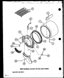 FRONT BULKHEAD Diagram and Parts List for LED450 P7762209W Amana Dryer