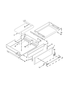 Drawer Parts Diagram and Parts List for MGR8850DS3  Maytag Range