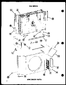 Condenser Parts Diagram and Parts List for 212D-3JM P54655-43R Amana Air Conditioner