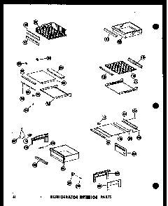 Refrigerator Interior Parts Diagram and Parts List for SRN22N-C-P60230-64WC  Amana Refrigerator