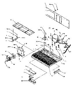 Machine Compartment Diagram and Parts List for SPD25AW-P1162435WW  Amana Refrigerator