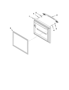 Freezer Door Parts Diagram and Parts List for MBF2258XEW1  Maytag Refrigerator