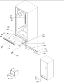 Ladders, Lower Cabinet Diagram and Parts List for ART2129ASR PART2129AS0 Amana Refrigerator