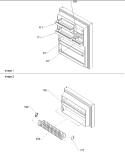 Door Handles & Door Shelves Diagram and Parts List for ART2129ASR PART2129AS0 Amana Refrigerator