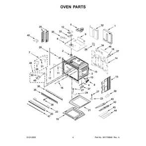 Oven Parts Diagram and Parts List for JOEDC730RL00  Jenn-Air Wall Oven