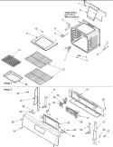 Cavity and Backguard Diagram and Parts List for ACF3375AW PACF3375AW1 Amana Range