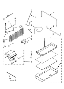 Lower Unit And Tube Parts Diagram and Parts List for JB36PPFXLB00  Jenn-Air Refrigerator