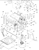 Internal Components Diagram and Parts List for URS511M P1324502M Amana Microwave