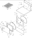 DOOR AND FRONT, ACCESS, AND TOP PANEL Diagram and Parts List for ALE956EAC PALE956EAC Amana Dryer