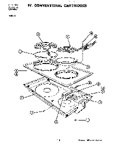 Conventional Cartridge Diagram and Parts List for A100S-C  Jenn-Air Range