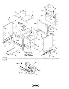 Cabinet Diagram and Parts List for ARG7800E-P1143355NE  Amana Range