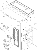 Refrigerator Door Trim Diagram and Parts List for ARS266XAW PARS266XAW0 Amana Refrigerator