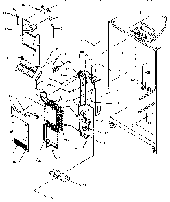 Evaporator And Air Handling Diagram and Parts List for SPD25QA3W-P1181321WW  Amana Refrigerator