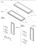 REFRIGERATOR DOOR Diagram and Parts List for DRS2663BW PDRS2663BW0 Amana Refrigerator