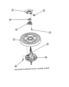 Transmission/balancing Ring Diagram and Parts List for LW2001W2-PLW2001W2A  Amana Washer