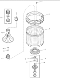 Part Location Diagram of 40074301G Whirlpool CAP,AGITATOR(GRAY)