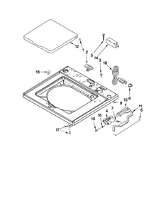 Top Parts Diagram and Parts List for MAT13MNLGW  Maytag Washer
